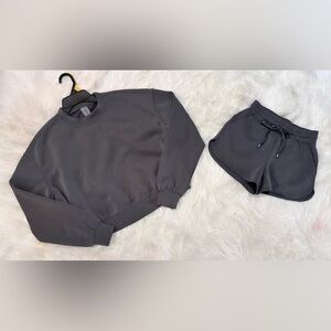 Gray Sweatshirt and short set from Altar’d State